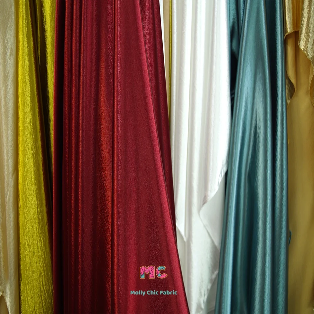 Белое золото, красный кристалл, двусторонняя креповая ткань, шитье свадебных платьев, костюмы для выступлений, ткань для шитья