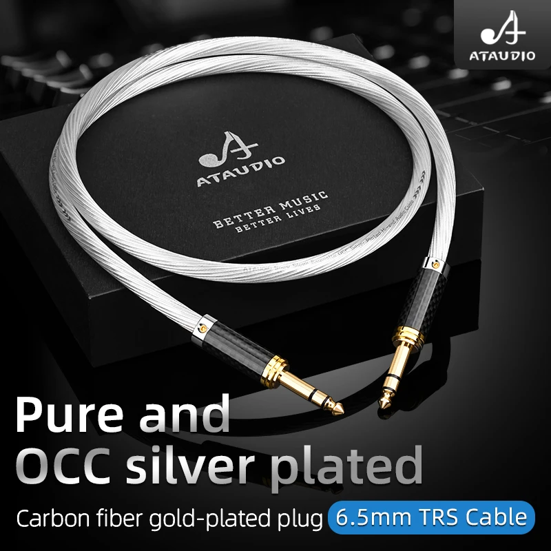 

HiFi OCC Silver-plated 6.5TRS Aux Audio Cable 6.5mm Male to Male Stereo Electronic Keyboard Mixer Guitar Cable