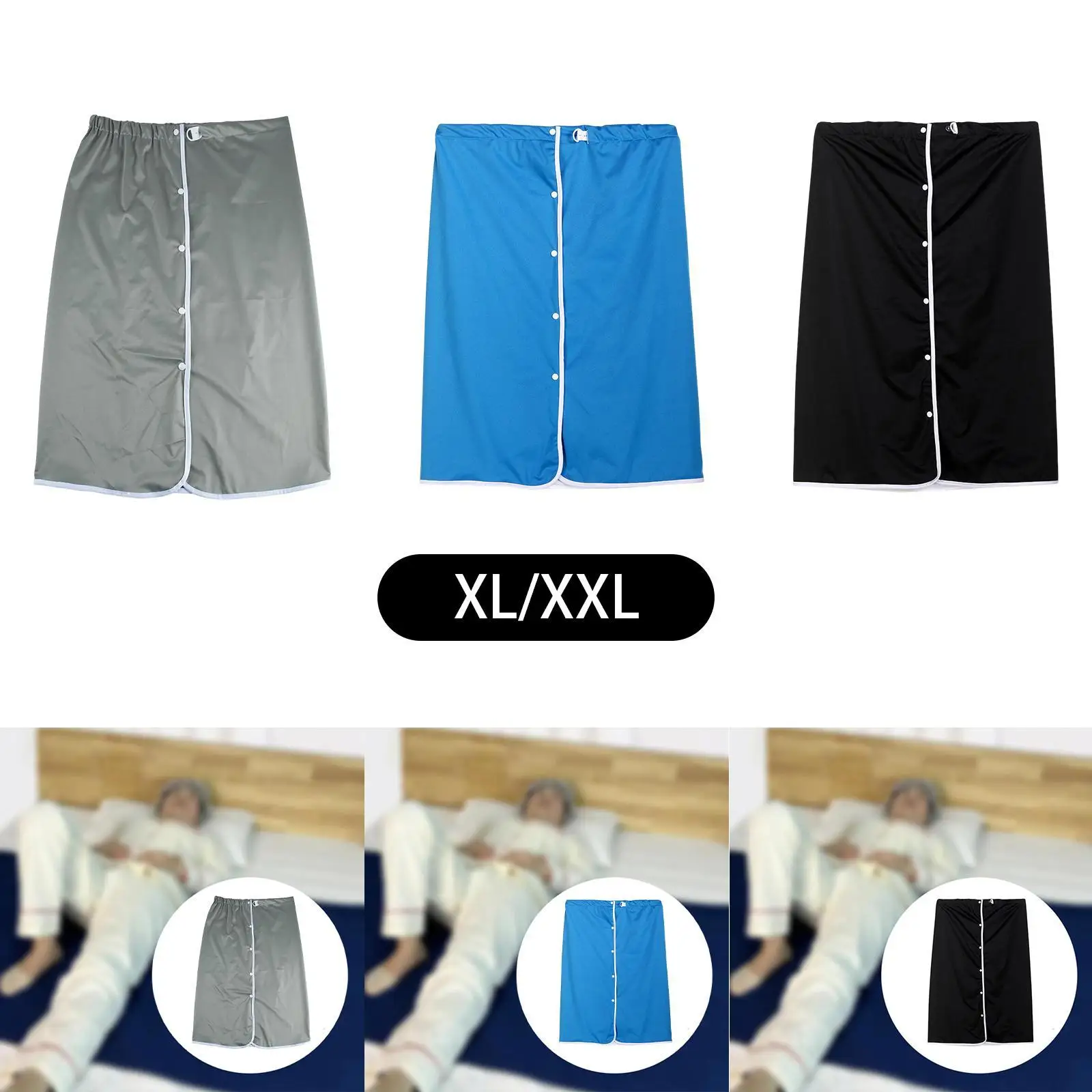 

Wearable Incontinence Bed Pad Adjustable Diaper Skirt Waterproof Polyester Mattress Protector for Adult Care