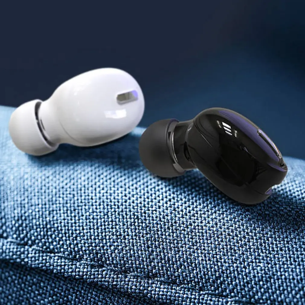 Earphone 5.0 Nirkabel In-Ear Mini Headset HiFi Mikrofon Earbud Olahraga Earphone Bebas Genggam untuk Huawei untuk Iphone