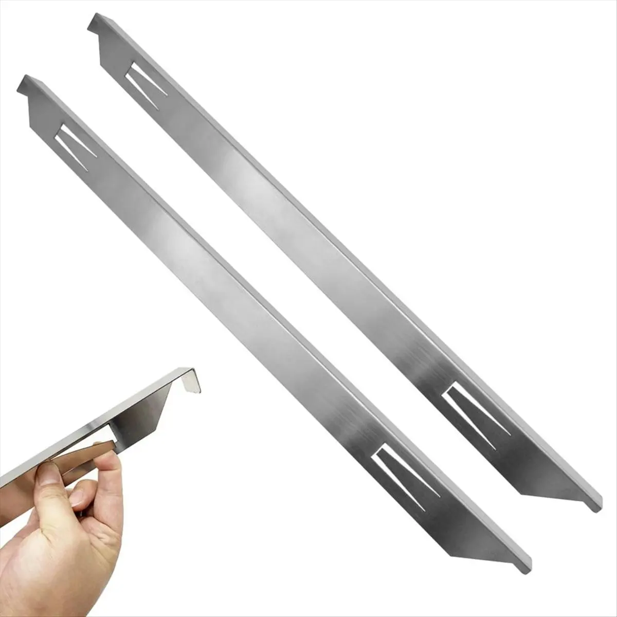 Stove Covers 2PCS Kitchen Worktop Edging Strip 23in Stove Counter Cover Stainless Steel Stove Filler Heat-A09G