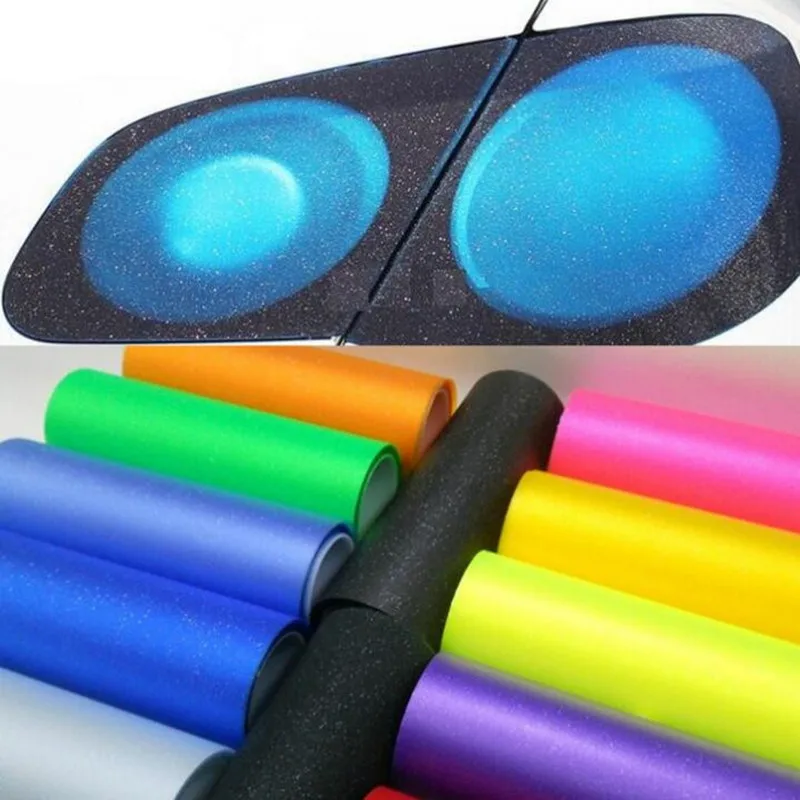 

30cm*900cm/roll PVC Decorative Car Wrap Film Trim Fashion Decal Car Light Headlight Color-Changing Covering Film Car