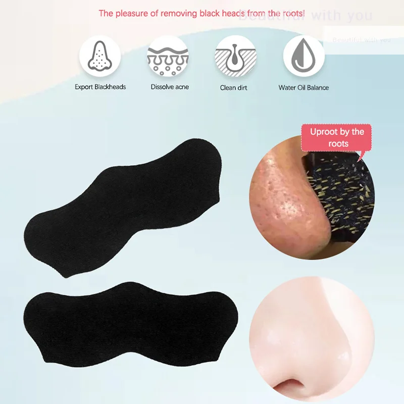 Unisex Blackhead Remove Mask Peel Nasal Strips Deep Cleansing Shrink Pore Nose Black Head Remove Stickers Skin Care Mask Patch