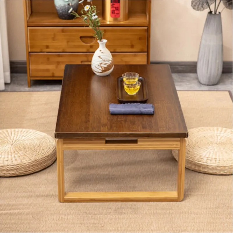 ArtisticLife Bamboo Bay Window Table Japanese Tatami Small Table Solid Wood Foldable Table Free Shipping