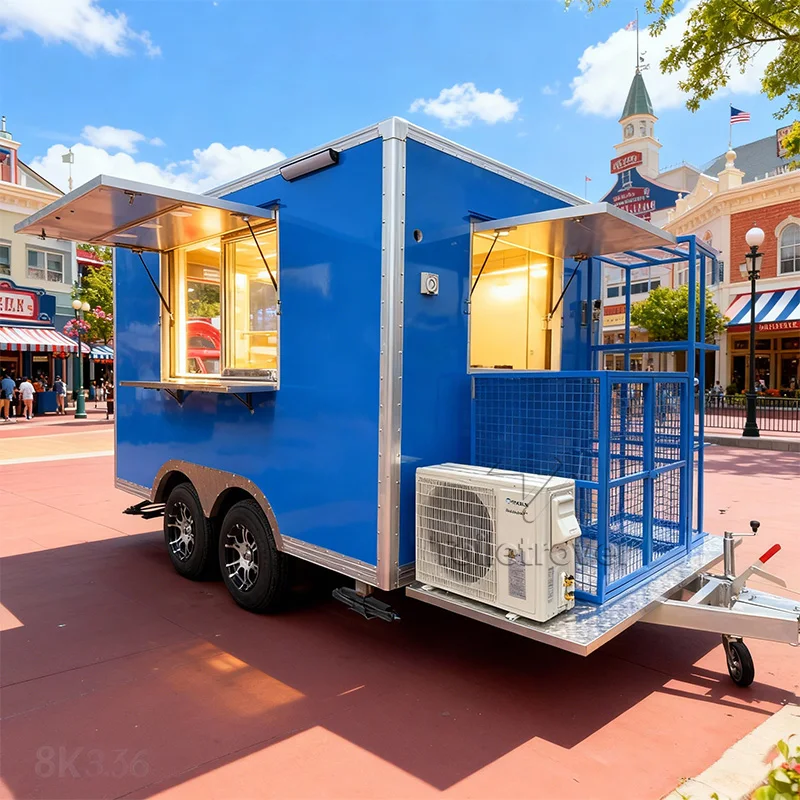 

Hot Sales Mobile Food Cart Trailer Waffle Commercial Street Food Trailer Pancake Donut Ice Cream Used-Food-Trucks-for-Sale