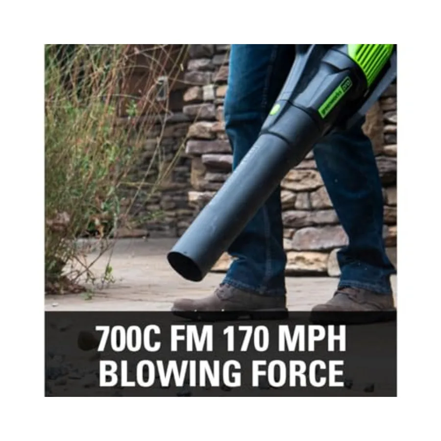 PRO 170 MPH 700 CFM 60V بطارية منفاخ أوراق الشجر المحمول اللاسلكي لتنظيف الفناء بكفاءة تدفق هواء قوي وأداء طويل الأمد