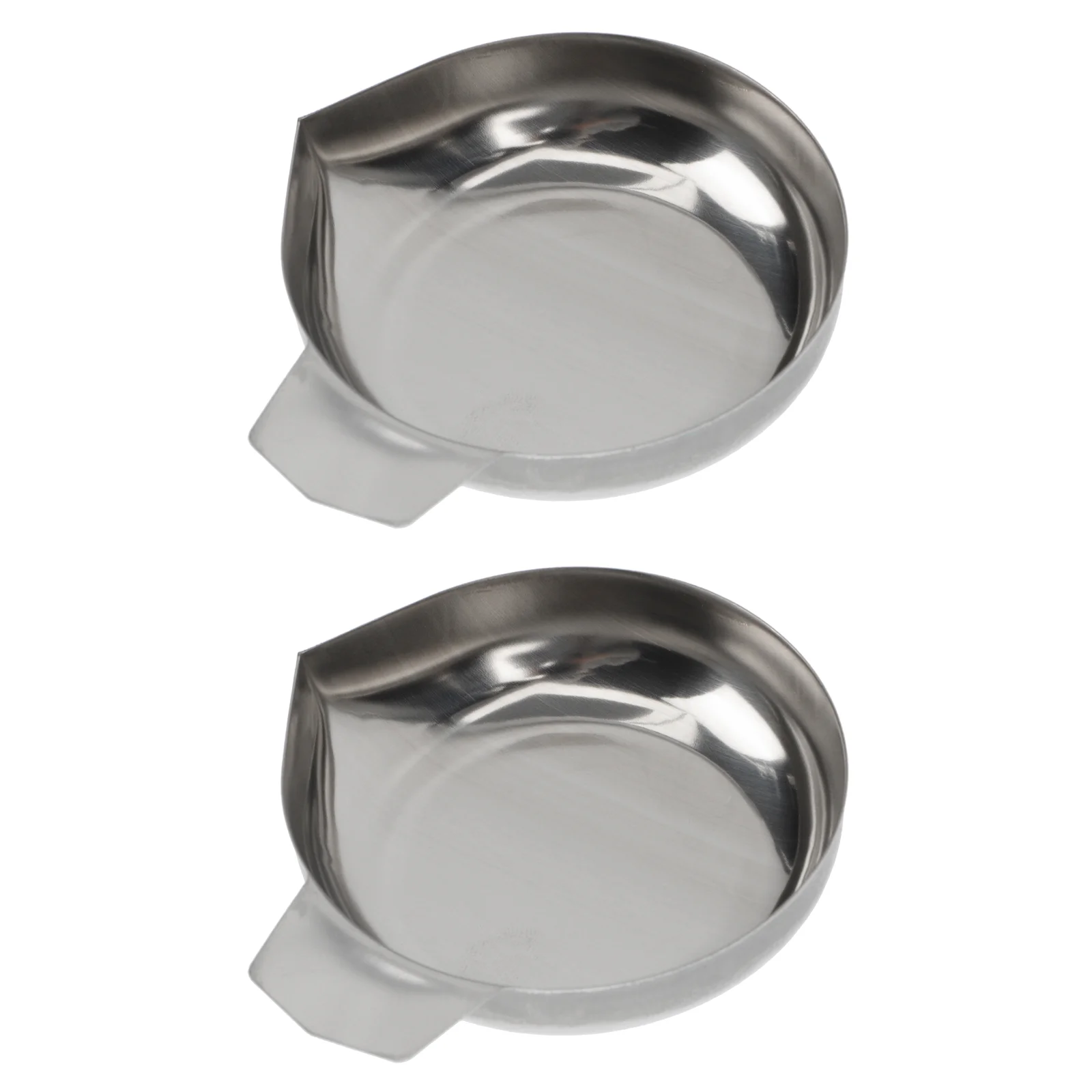 2 Pcs Food Scale Stainless Steel Weighing Pan Gold Measuring Cups Reloading Micro Mini Trays Rack