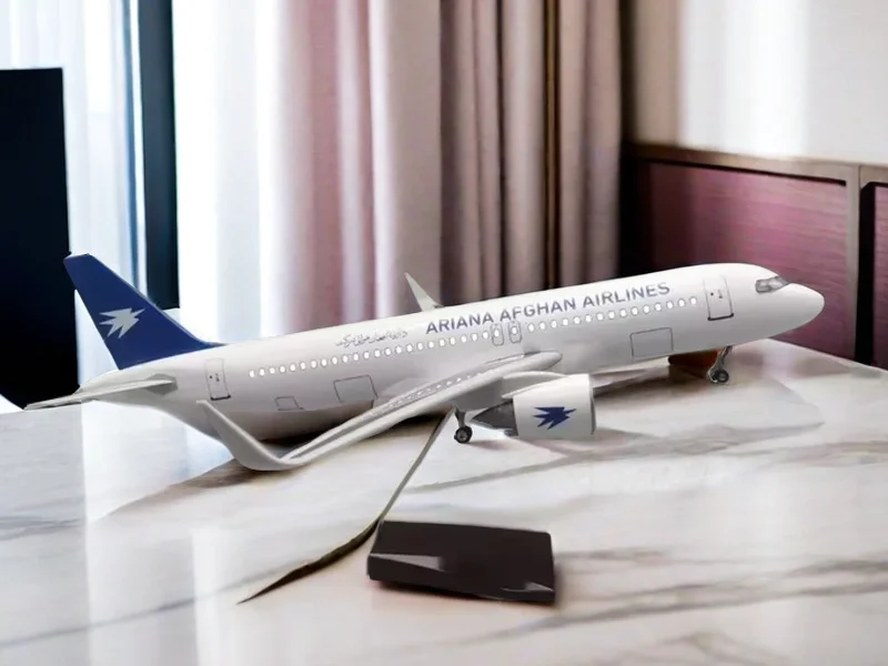 

1/80 Scale 47cm Ariana Afghan Airlines Airplane A320 Neo With Light Diecast Resin Plane Model Toys Collection Display Gifts Fans