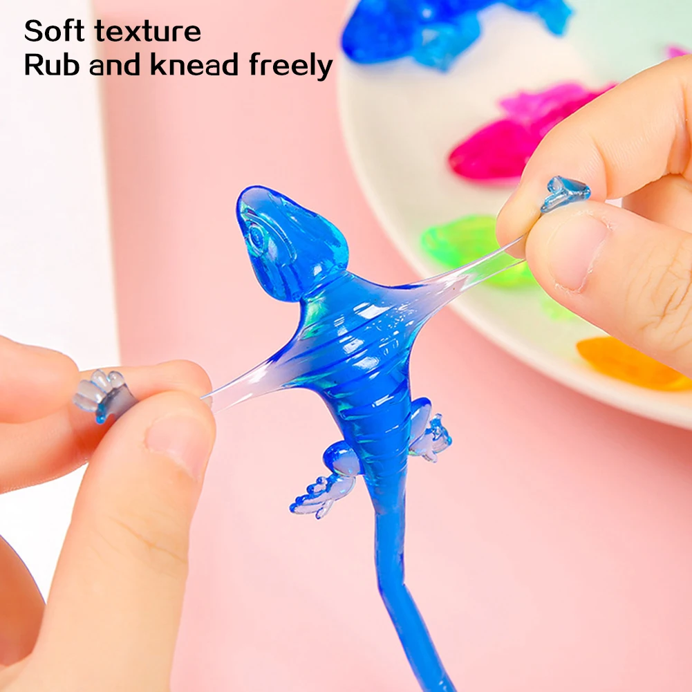 Stickys Wall Climbing Geckos Stress Relief Toy Safe For All Ages. Classroom Reward Fun