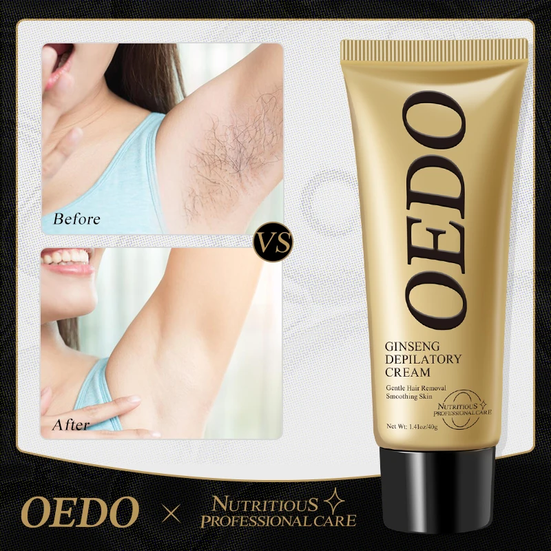 OEDO Ginseng Body Hair Removal Cream for Men and Women Hand Leg Hair Loss Depilatory Cream Removal Armpit Depilatory Cream