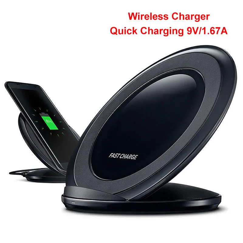 

15W Qi Wireless Charger Standard Pad Fast Charger For Galaxy S7 S6 Edge S24 S23 S22 S21 S20 S10 S8 S9 plus Note 20 Ultra 8 9 10+