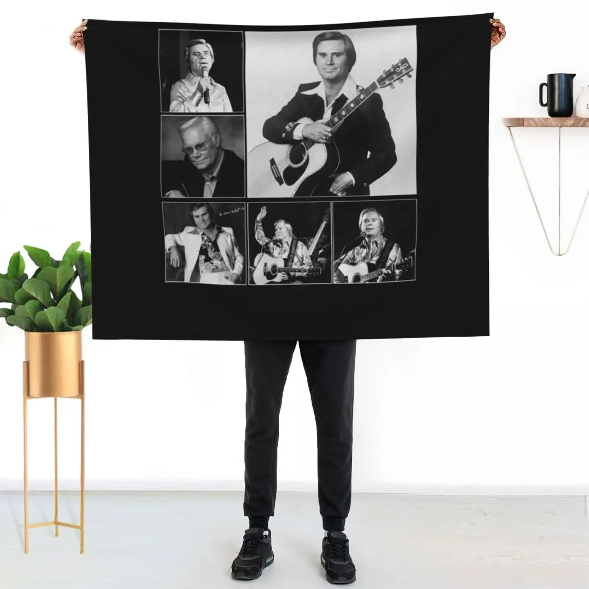 Vintage George s Jones Love Gifts For Womens Mens Throw Blanket Hair Winter beds Furry Travel Giant Sofa Blankets