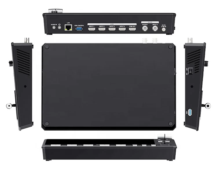 FEELWORLD L4 Multi-camera Video Mixer Switcher 10.1"Touch Screen USB3.0 Fast Streaming