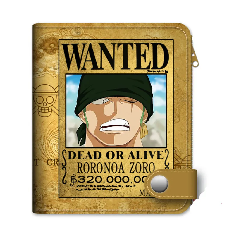 One Piece Anime Figur Brieftasche Ruffy Geldbörse Zoro Ace Bounty Order Skelett Muster Pu Cartoon Kawaii Brieftasche Kartenhalter Geldbörse Geschenk