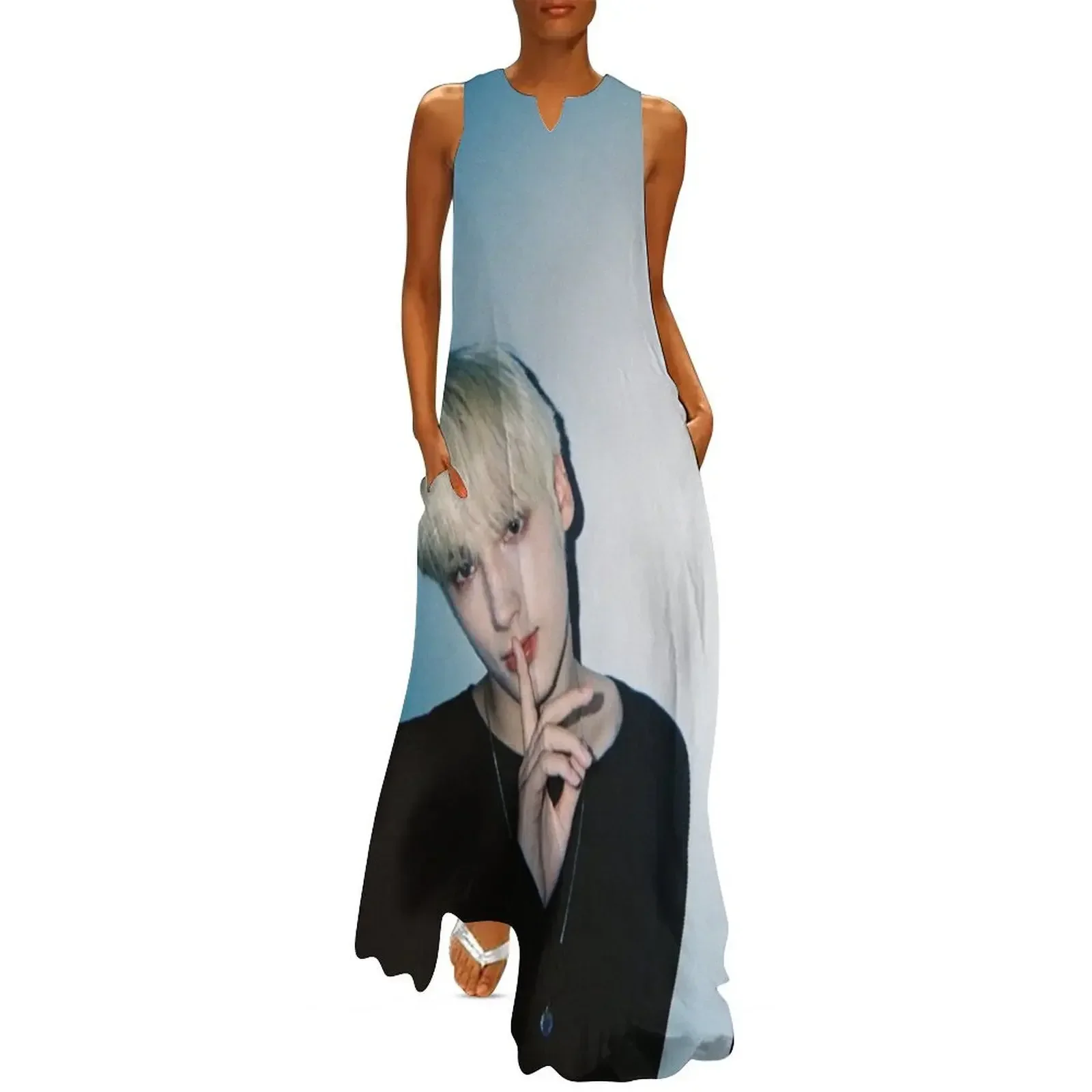 

TXT Hueningkai Long Dress Bride dresses Dress vintage Long veiled dresses women party dresses Dress