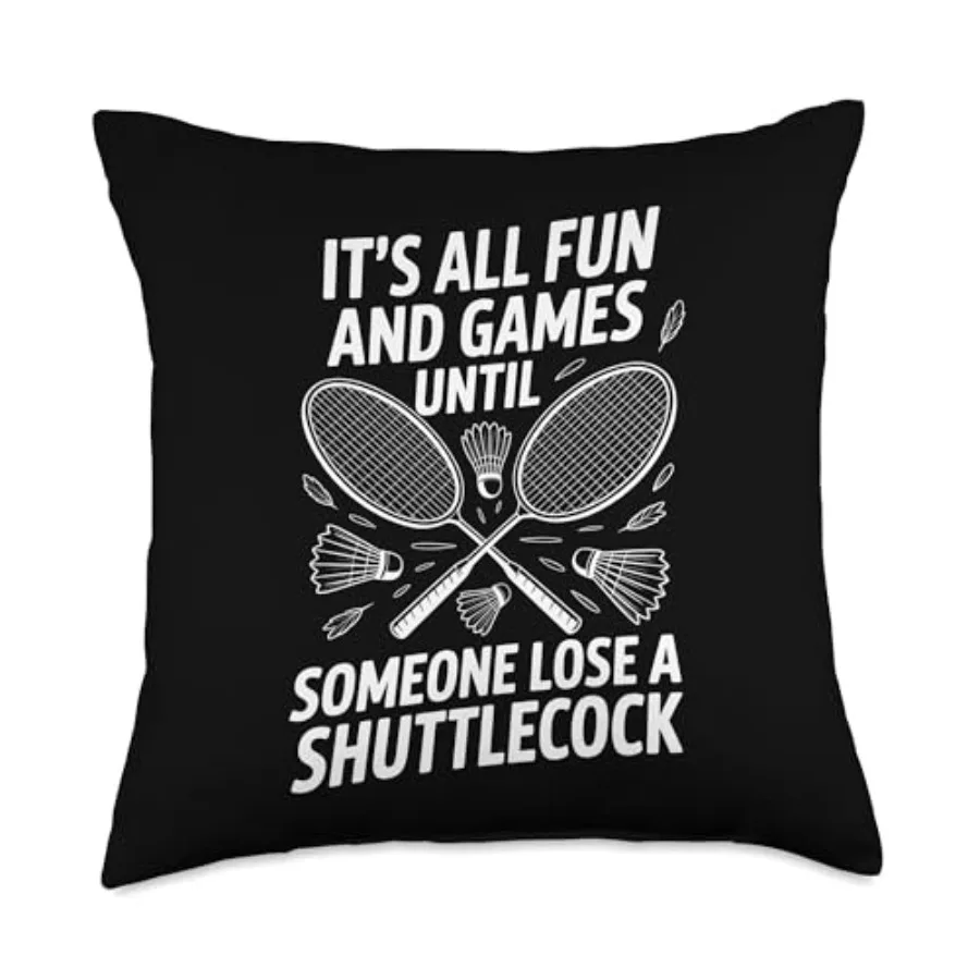 

Все весело и игриво, пока кто-нибудь не проиграет воланчик, мужская декоративная подушка.