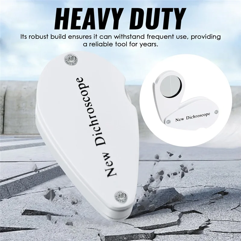 NEW-Foldable Design Pocket-Size Dichroscope For Gem Diffraction Spectroscope 21Mm Lens White Light Clear Lens For Gem Tools