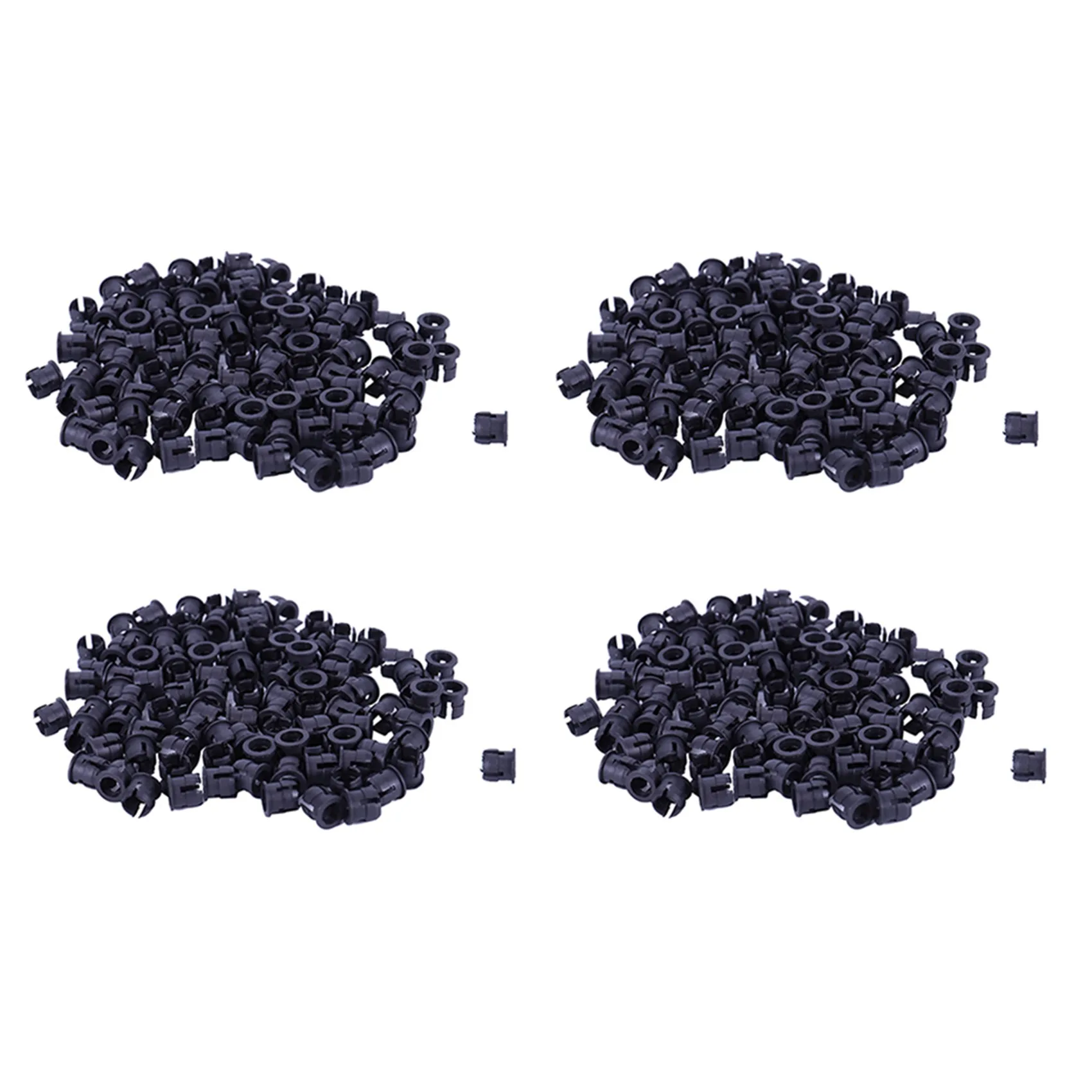 400 Pieces Black Plastic 5Mm LED Clip Holder Display Panel Mount Cases-Y18A