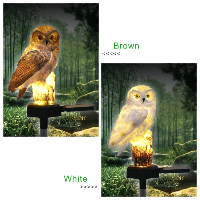 Solar Owl Garden Light, LED Lawn Lamp for Garden Decoration, Waterproof Christmas Lights, Solar Lamp Post