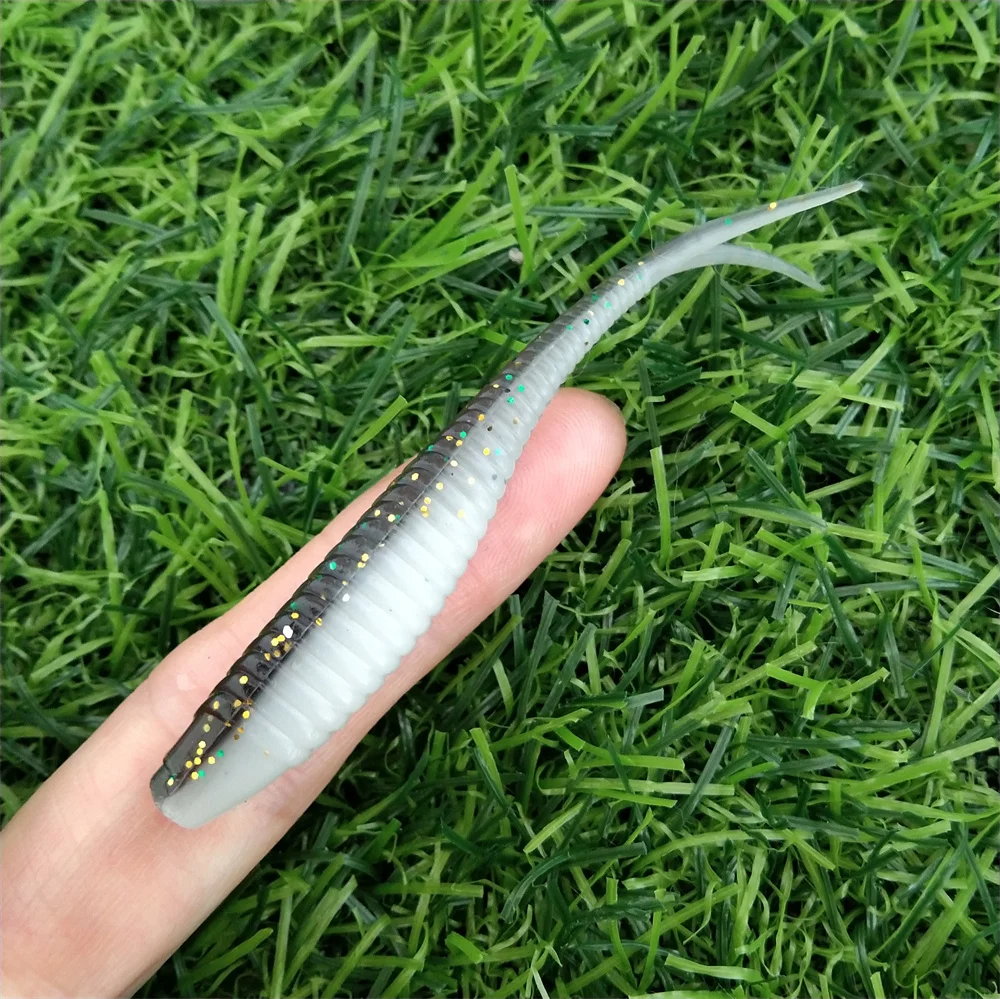 20 piezas 70mm 1,8g 50mm 0,65g nuevo señuelo de pesca Jerk Shad cebo cola dividida Minnow Crankbait plástico suave Swimbait para pesca de lubina