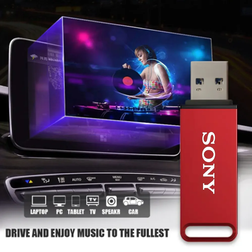 SONY Disco ad alta velocità 2TB Grande capacità 1TB SSD Chiavetta USB 256GB Pendrive impermeabile 3.0 e USB-C per computer cellulare