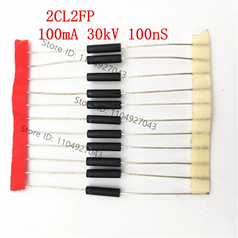 10PCS High Voltage Diode 2CL2FP High Voltage Rectifier Silicon Stack 100mA 30kV 100nS