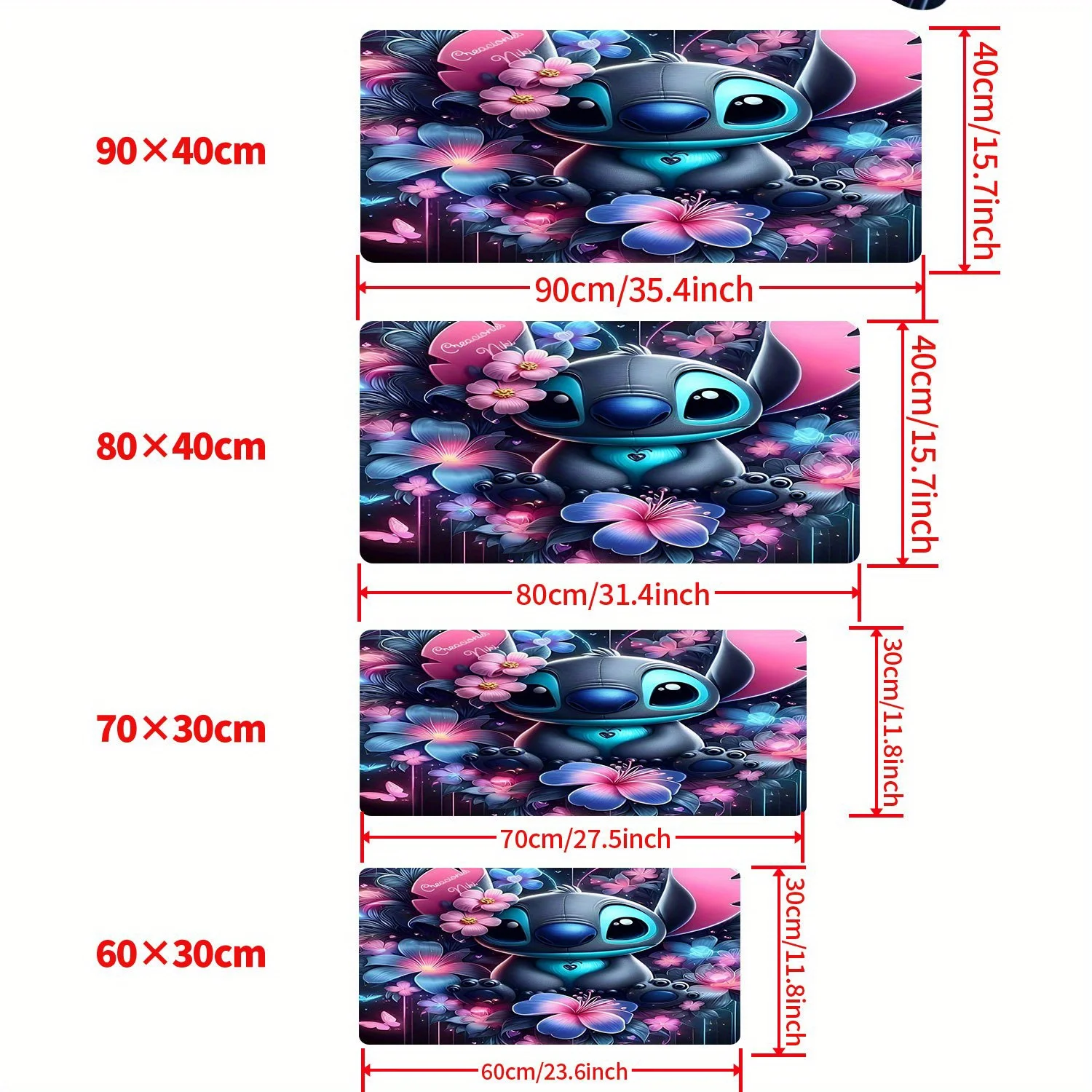 1pc マウスパッド ステッチ 多機能ラバーベース ゲームテーブルマット オフィス装飾、ホリデーギフト、バレンタインデー、イースター用