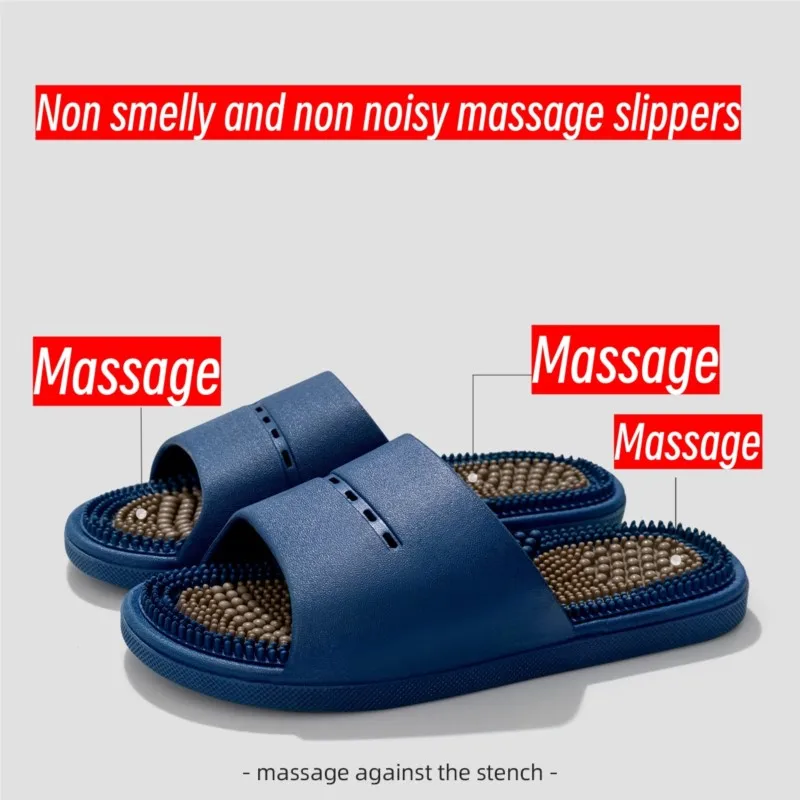 Pvc Home Slippers For Men Women Anti Slip Acupoint Massage Slippers Men\'s Chinelos Macios Hausschuhe Chinelo Feminino Masculino