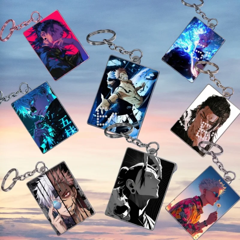 

Acrylic Key Ring for Jjk Yuuta Okkotsu Satoru Gojo Kento Nanami Ryomen Sukuna Chibi Version Diy Acrylic Pendant Creative Gifts