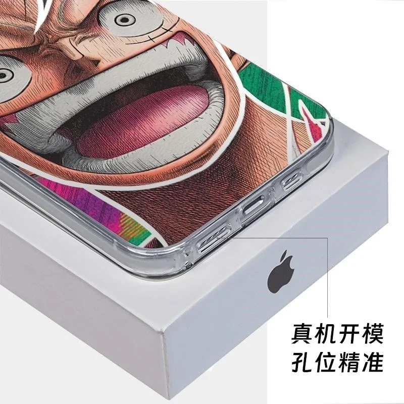 Anime One Piece Monkey D Luffy Phone Case for iPhone 11 12 13 14 15 16 17 Pro Max Plus Air MINI Gear 5 Cartoon shockproof Cover view 4