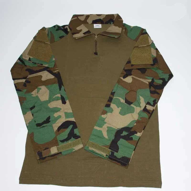Camuflagem eua uniforme de combate camisa tamanho asiático S-3XL carga cp esporte topos airsoft paintball algodão roupas táticas