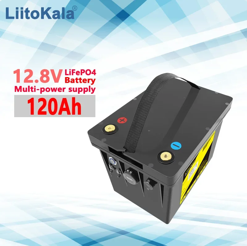 

Liitokala 12v battery power bank 120ah capacity is suitable for outdoor power supply of golf cart off-road vehicle Solar energy