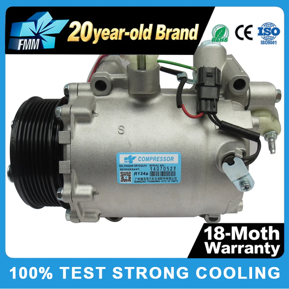 

A/C Compressor for Honda Civic CR-V L4 Acura ILX RDX Rd5 2006-2015 R134a OE 38810RWCA02 38810RWC-A02 Air Conditioning Compressor