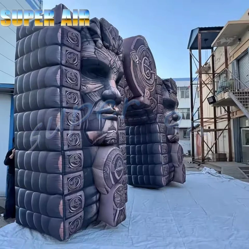 창조적인 디자인 사건 훈장을 위한 팽창식 인간 얼굴 아치의 고대 이집트 상태 모델