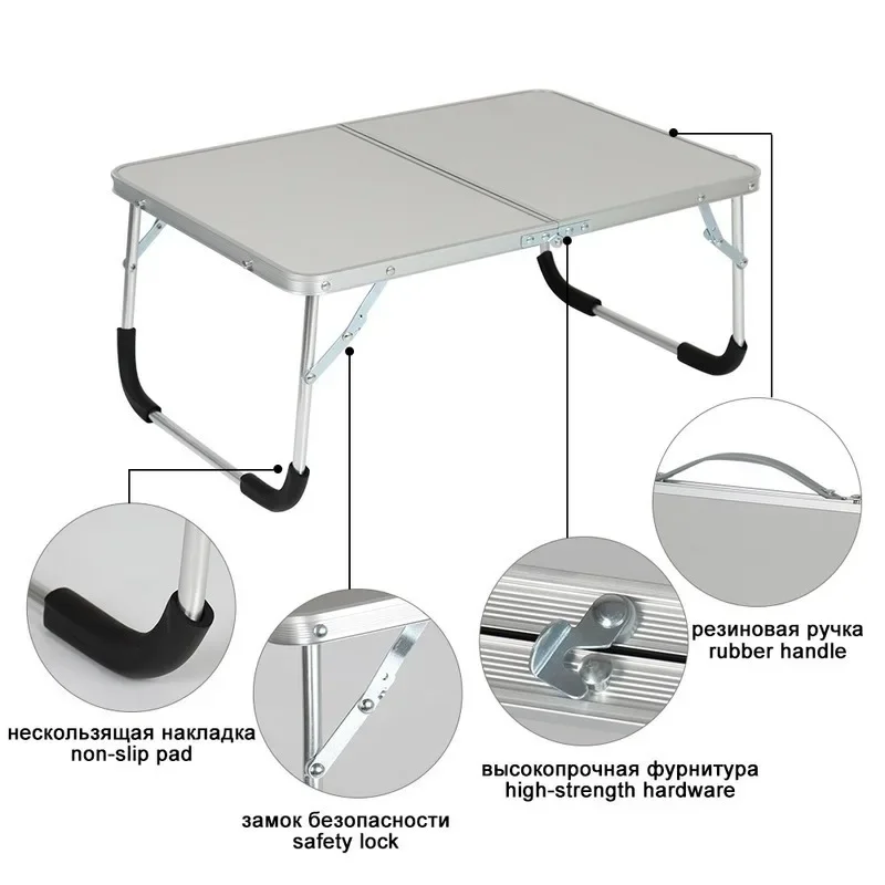 Portable Outdoor Folding Table Camping Picnic Aluminium Alloy Laptop Desk Computer Table Water Durable Proof Ultra-light