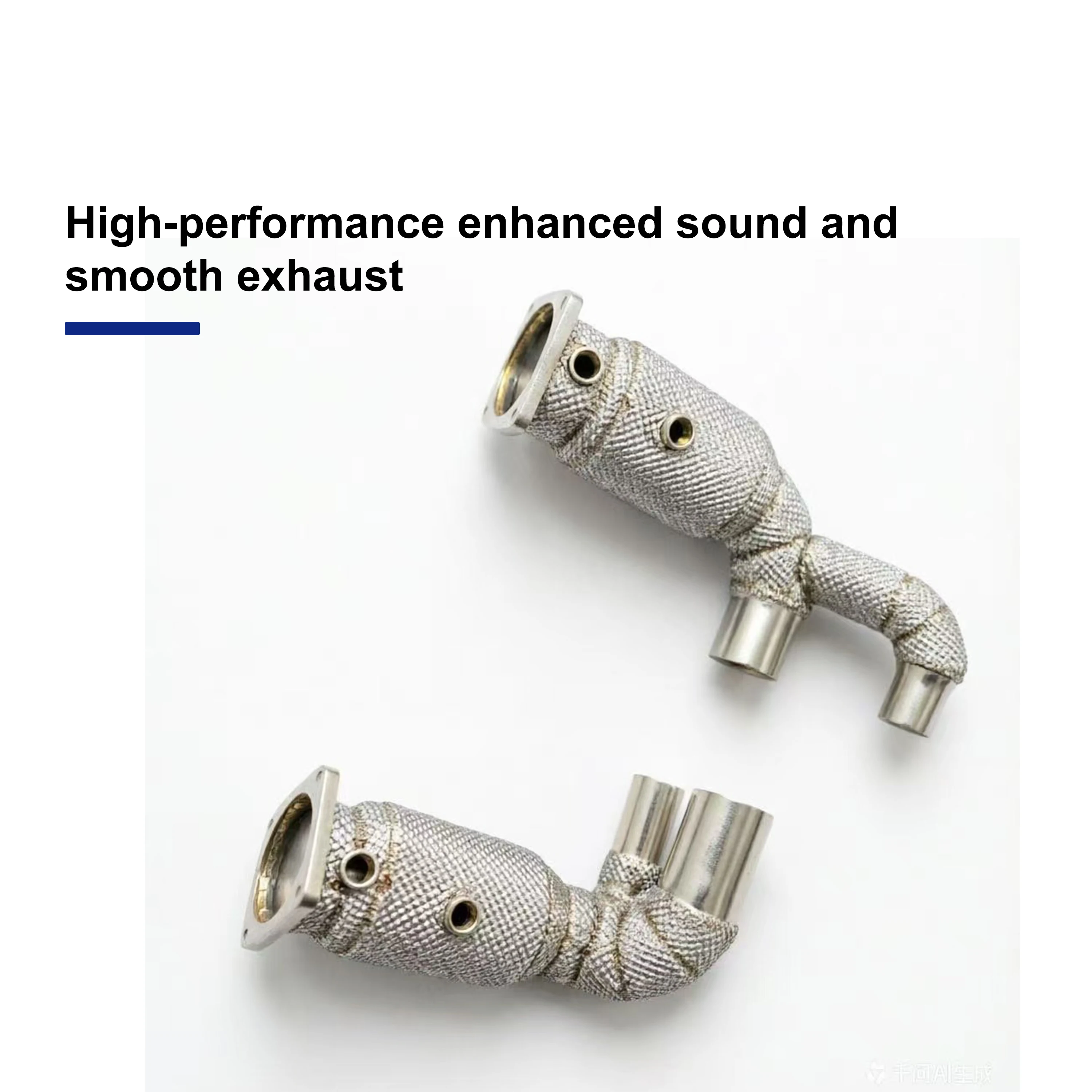 Leistungs-Auspuff-Downpipe für Porsche Carrera 911 991.2 3.0T mit Hitzeschutz, Automobil-Upgrade-Leistungsteil – Detail 6