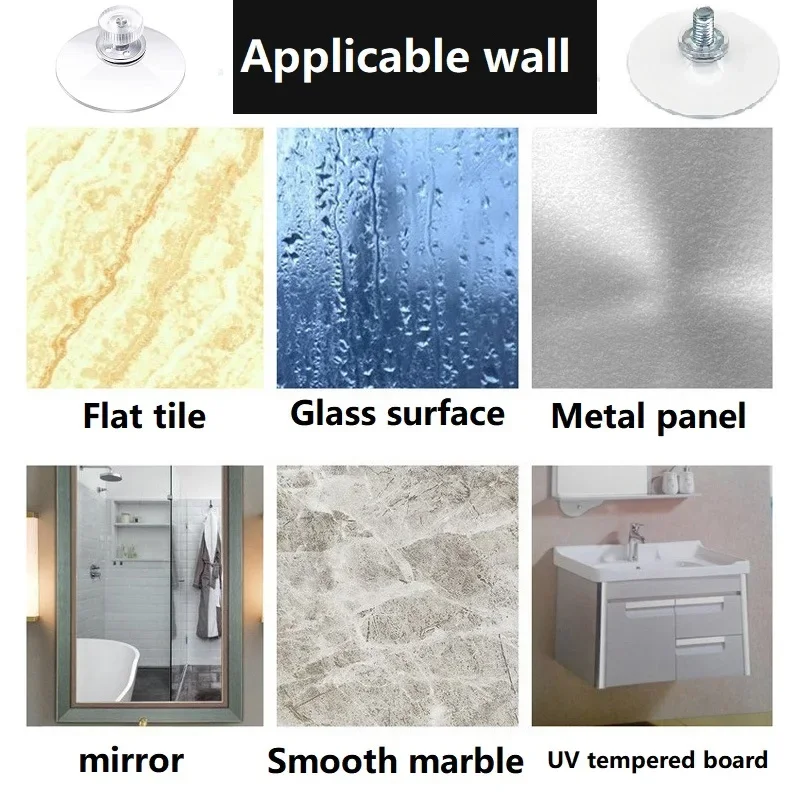 10 Buah Kait Cangkir Hisap dengan Mur Sekrup 60Mm Penebalan PVC Pengisap Cangkir Hisap Vakum untuk Jendela Kaca Kamar Mandi Kait Bantalan Hisap