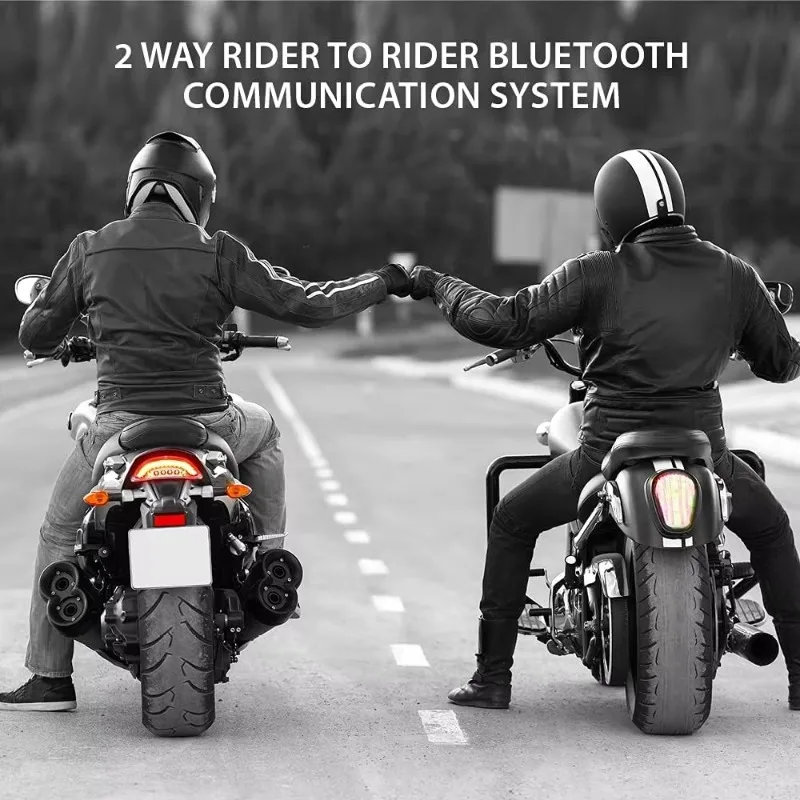 FRC2P101 - FREECOM 2 Plus cuffie per sistema di comunicazione Bluetooth a 2 vie per moto-nero, Dual 2 Pack