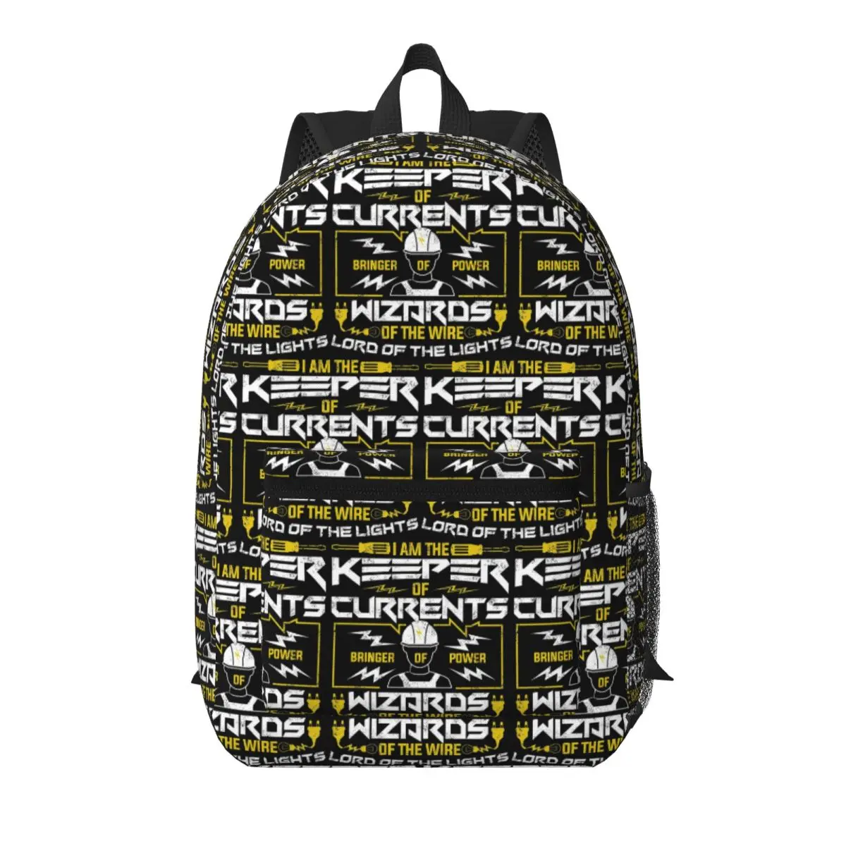 Electrician Electrical Engineering Power Student Backpack School Bag Hiking Travel Daypack for Boys Girls Bookbag Shoulder Bags