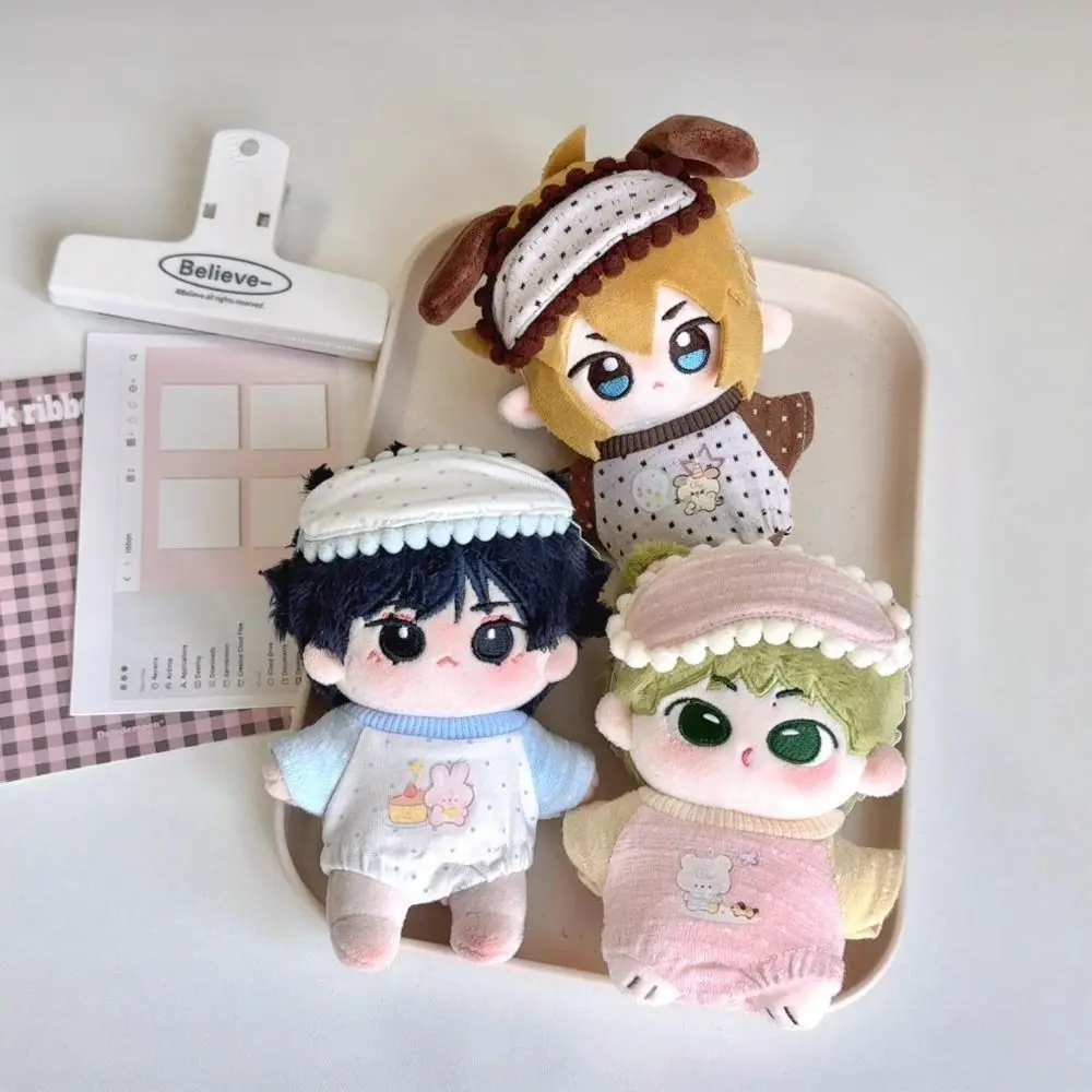 Cartoon T-shirt 20 cm katoenen poppenkleertjes outfit mode katoenen poppenkleertjes witte mini pluche poppenkleertjes popaccessoires