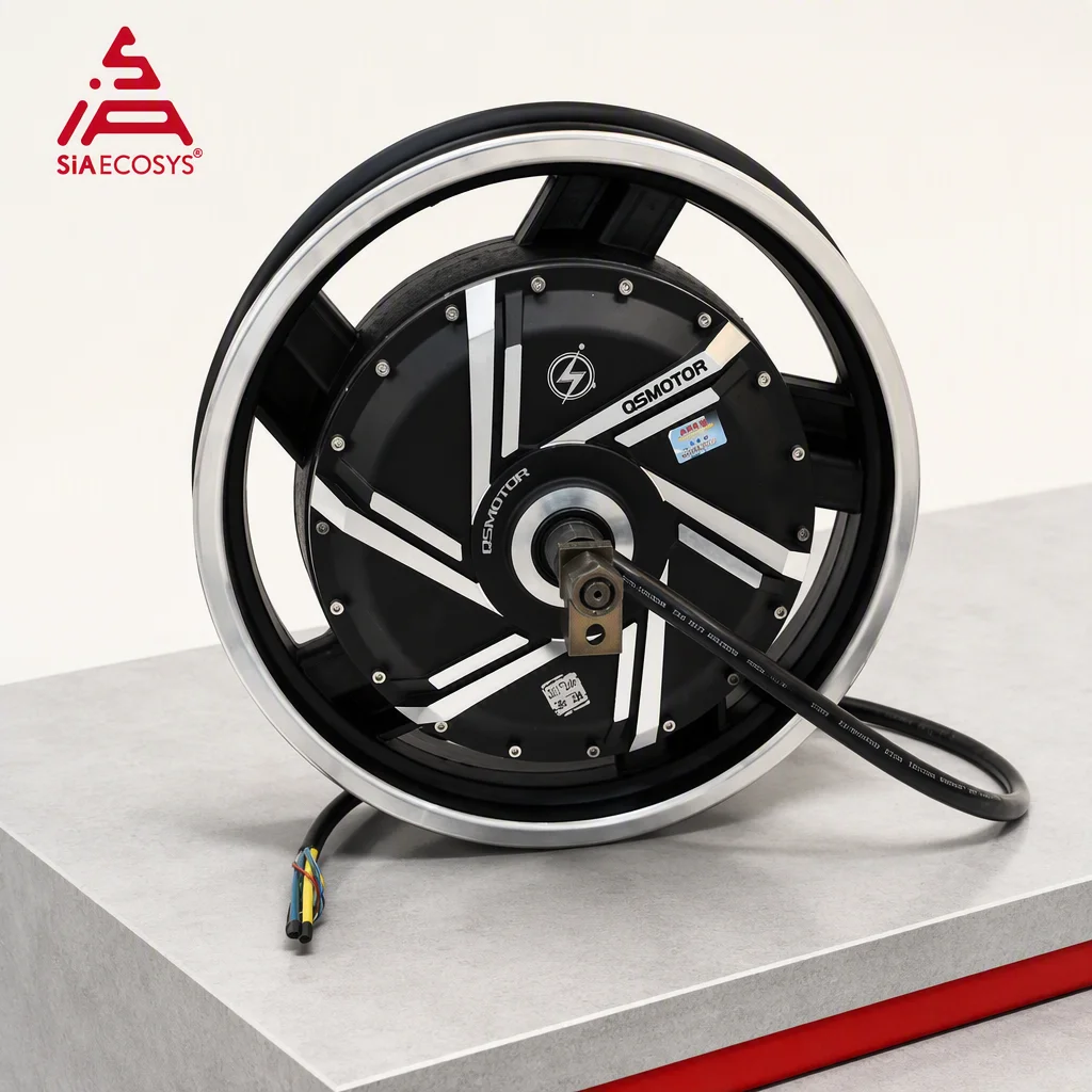 QSMOTOR QS273 V3 8000W 50H 16x3.0 Inch 120KPH BLDC Hub Motor for Electric Scooter Motorcycle Wheel Drive Conversion Kit