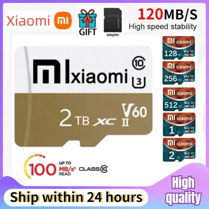 Xiaomi 2 ТБ Micro TF SD Card Mini 1 ТБ Карта памяти класса 10 128 ГБ 256 ГБ Высокоскоростная флэш-память Cartao De Memoria TF Mecard C10