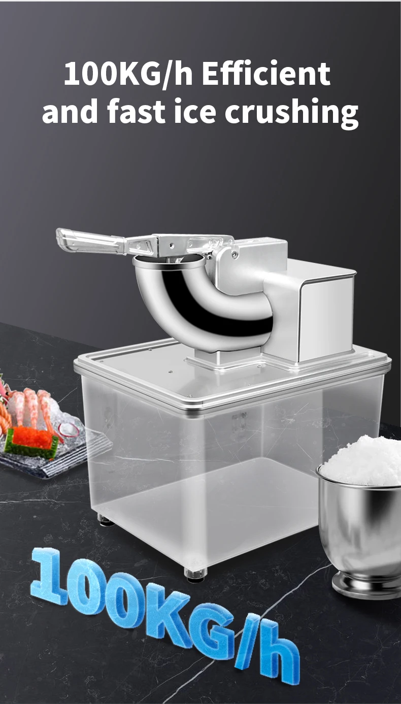 Commercial   Stainless Steel Shaved Ice Machine-High Capacity Outdoor Hotel