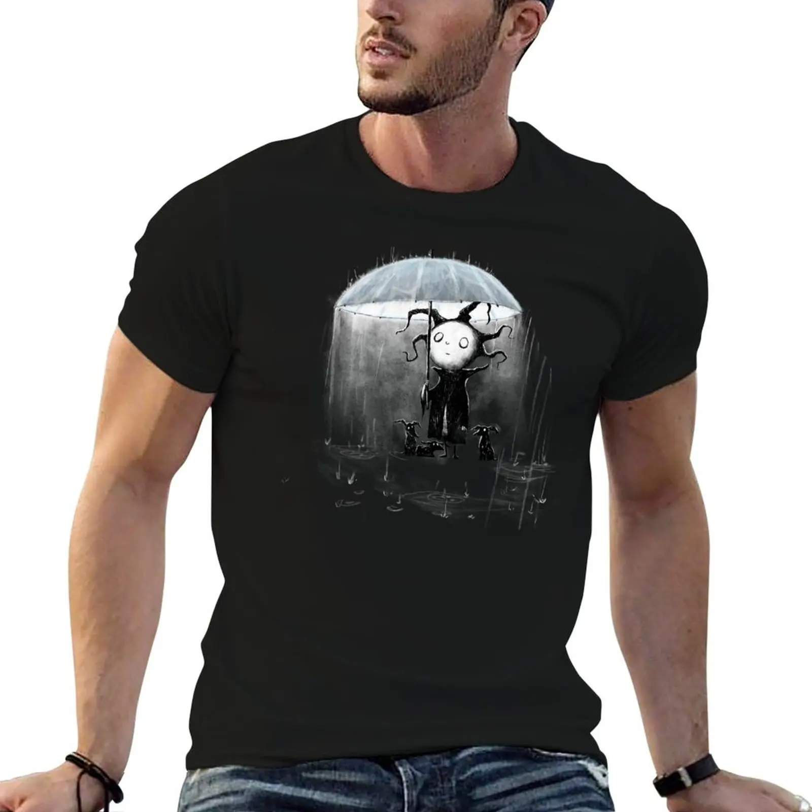 

Sometimes it Pours (without background) T-Shirt oversized Aesthetic clothing plain white t shirts men