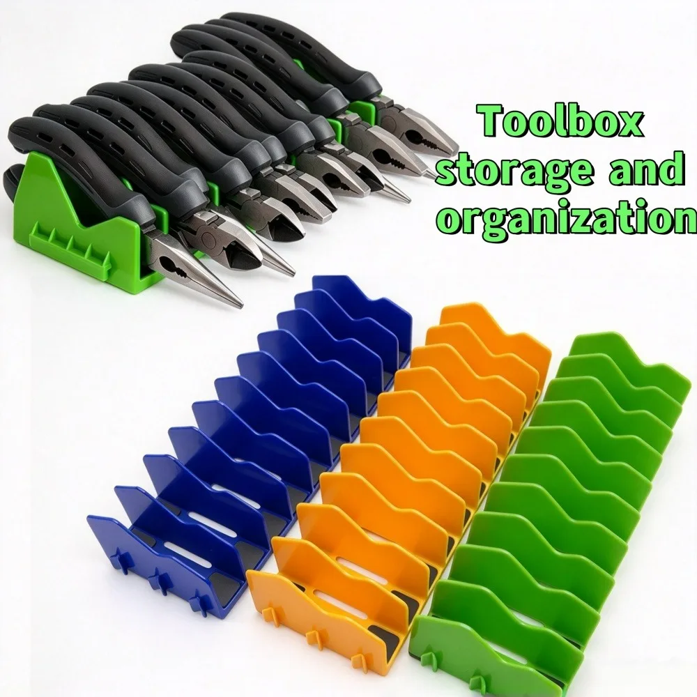 New Pliers Storage Rack Non-Slip Detachable 10-Slot Wall Tool Organizer Drawer Organization Saves Space Tool Accessories