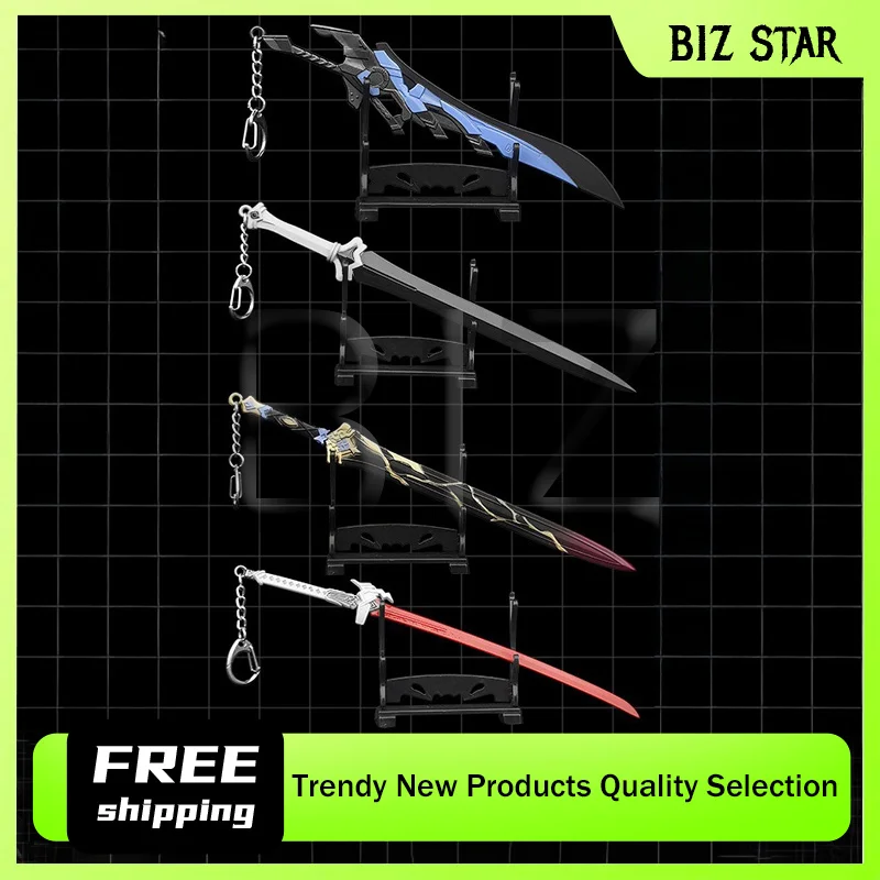 21 سنتيمتر/8.26in هونكاي تأثير الطرفية كافكا سكين لعبة المفاتيح قلادة العام جينغ يوان المتخصصة سلاح نموذج حلية معدنية #2