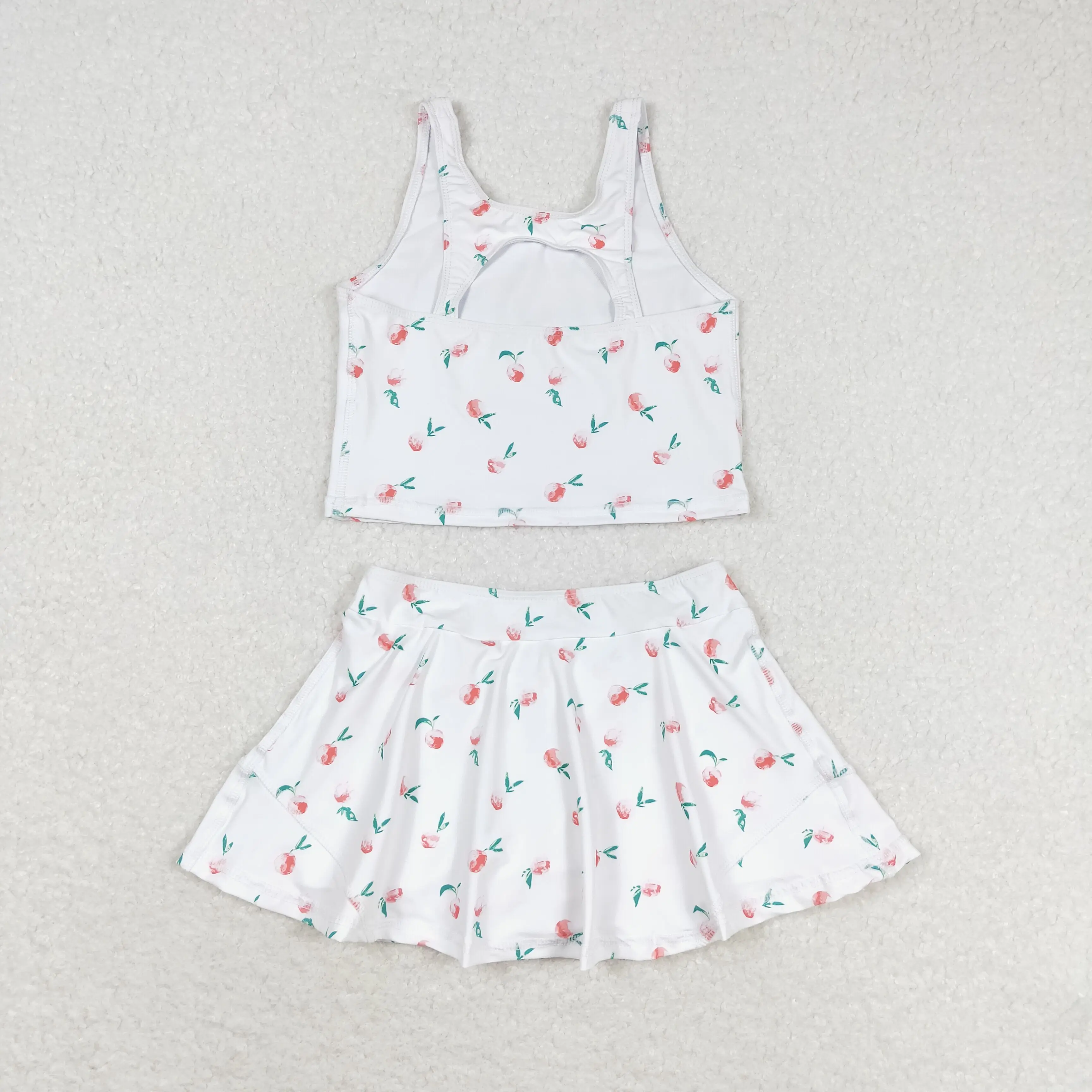 Wholesale Baby Girl Clothes Infant Toddler Sleeveless Camo Floral Cactus Hearts Swimsuit Kids Skirt Shorts Summer Sportswear Set