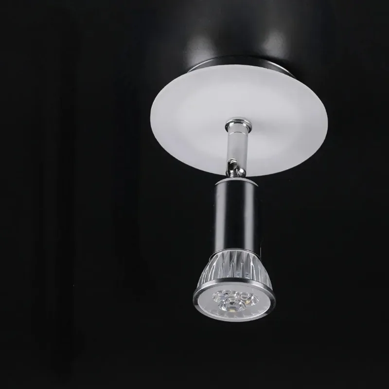 GU10 Spotlight 1 Head Chrome Iron Acrylic Design Ceiling Down Light for Home Decorative Spot Light Frame Living Room Lighting