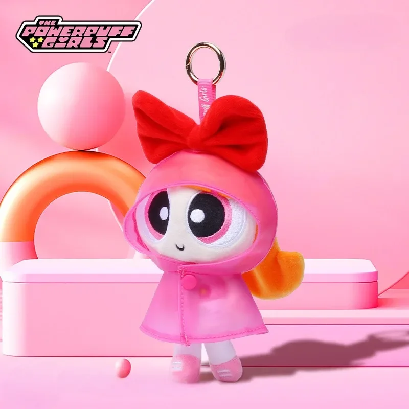 New The Powerpuff Girls Raincoat Dress Up Dolls Tide Play Plush Toys Hanging Kawaii Buttercup, Bubbles and Blossom Kids Gifts