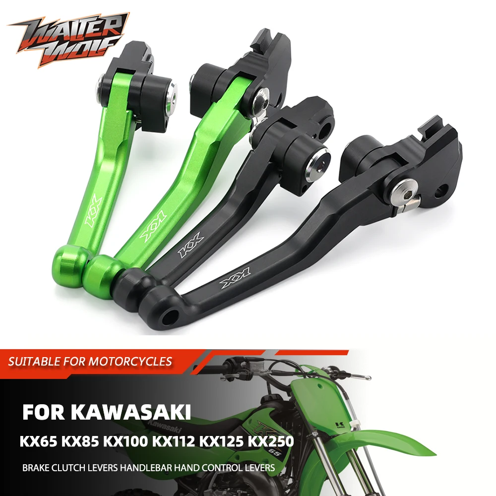 

For Kawasaki KX65 KX85 KX100 KX112 KX125 KX250 Motorycle Off-Road Pivot Brake Clutch Levers Handlebar Hand Control Levers 2025